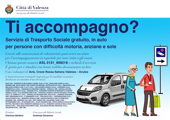 SERVIZIO DI TRASPORTO SOCIALE GRATUITO 