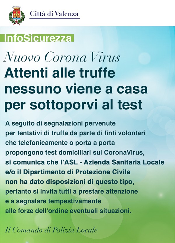 CORONAVIRUS - LE INIZIATIVE PRECAUZIONALI PER LA TUTELA DELLA SALUTE DEI CITTADINI