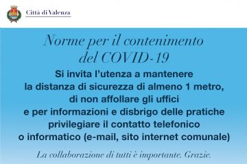 EMERGENZA CORONAVIRUS - AVVISO ALL'UTENZA