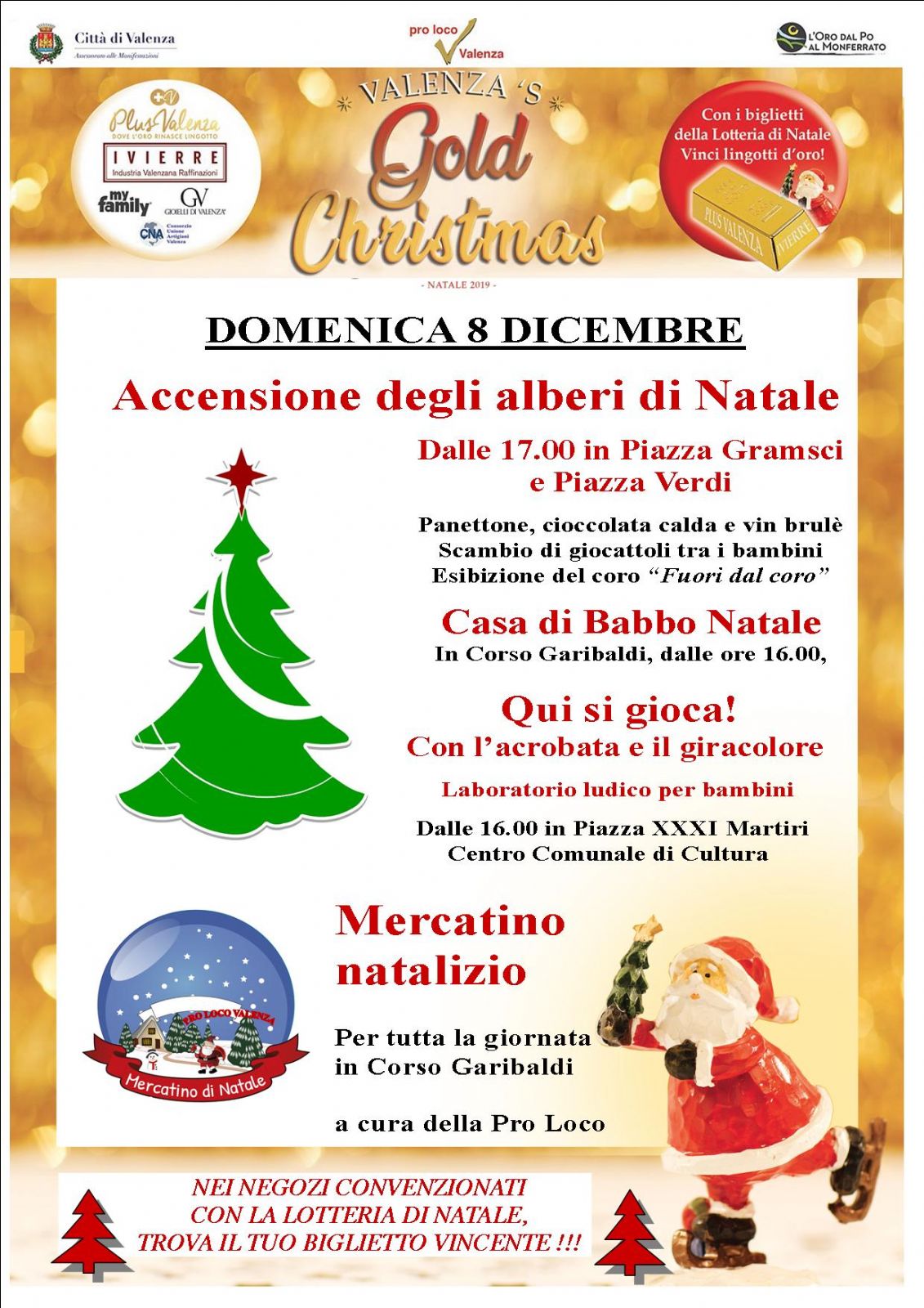 Immagini Natalizie 8 Dicembre.Valenza Gold Christmas Gli Eventi Di Domenica 8 Dicembre Citta Di Valenza